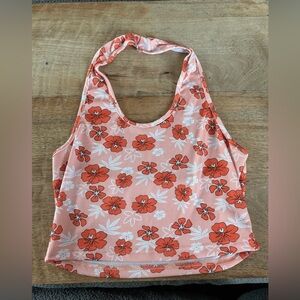 SHEIN Floral Halter Crop Top - Size M